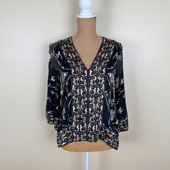 Odd Molly Bohemian Print Blouse - Size 1 (Small) - 100% Viscose - Picture 1 of 9